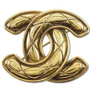 Chanel Cc Logo Brooch Metal #207444C10B